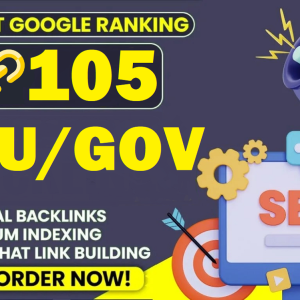 105 EDU profile Blog and edu blog comments Mixed manual SEO backlinks